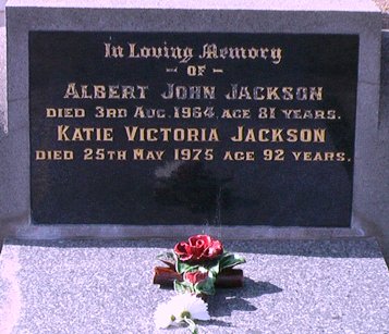 Jackson Albert Katie headstone VT