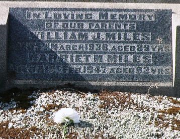 Miles William Harriet headstone VT.JPG